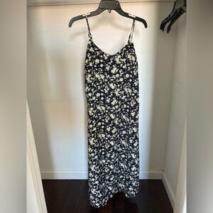 Floral Black and White Women's Dress